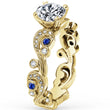 Load image into Gallery viewer, Kirk Kara &quot;Angelique&quot; Scroll Work Blue Sapphire Engagement Ring
