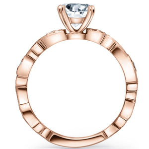 Kirk Kara "Angelique" Scroll Work Diamond Engagement Ring