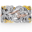 Load image into Gallery viewer, Kirk Kara &quot;Angelique&quot; Tri-Color Scrollwork Filigree Diamond Anniversary Ring
