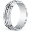 Load image into Gallery viewer, Kirk Kara White Gold &quot;Artin&quot; 7mm Comfort-Fit Wedding Band Angled Side View 
