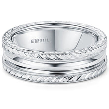 Load image into Gallery viewer, Kirk Kara &quot;Artin&quot; Wheat Hand Engraved Polished Wedding Band
