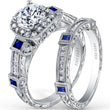 Load image into Gallery viewer, Kirk Kara &quot;Carmella&quot; Blue Sapphire &amp; Diamond Wedding Band
