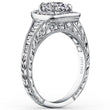 Load image into Gallery viewer, Kirk Kara &quot;Carmella&quot; Cushion Halo Baguette Diamond Engagement Ring
