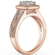 Load image into Gallery viewer, Kirk Kara &quot;Carmella&quot; Cushion Halo Vintage Style Diamond Engagement Ring
