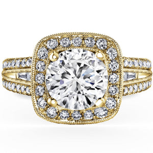 Kirk Kara "Carmella" Cushion Shaped Halo Diamond Engagement Ring