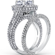 Load image into Gallery viewer, Kirk Kara &quot;Carmella&quot; Cushion Shaped Halo Diamond Engagement Ring
