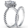 Load image into Gallery viewer, Kirk Kara White Gold &quot;Carmella&quot; Prong Set Diamond Engagement Ring Set Angled Side View
