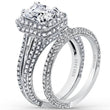 Load image into Gallery viewer, Kirk Kara &quot;Carmella&quot; Emerald Cut Halo Pave Diamond Engagement Ring
