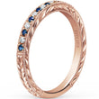Load image into Gallery viewer, Kirk Kara &quot;Carmella&quot; Engraved Blue Sapphire Wedding Band
