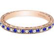Load image into Gallery viewer, Kirk Kara &quot;Carmella&quot; Engraved Blue Sapphire Wedding Band
