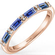 Load image into Gallery viewer, Kirk Kara &quot;Charlotte&quot; Baguette Cut Blue Sapphire Wedding Band
