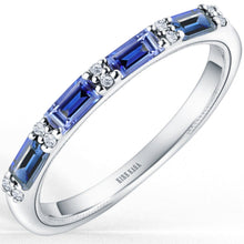 Load image into Gallery viewer, Kirk Kara &quot;Charlotte&quot; Baguette Cut Blue Sapphire Wedding Band
