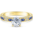 Load image into Gallery viewer, Kirk Kara &quot;Charlotte&quot; Blue Sapphire Diamond Engagement Ring
