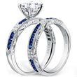 Load image into Gallery viewer, Kirk Kara White Gold &quot;Charlotte&quot; Blue Sapphire Diamond Engagement Ring  Set

