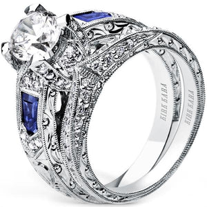 Kirk Kara Charlotte Blue Sapphire Diamond Engagement Ring