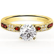 Load image into Gallery viewer, Kirk Kara &quot;Charlotte&quot; Channel Set Red Ruby Engagement Ring
