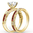 Load image into Gallery viewer, Kirk Kara &quot;Charlotte&quot; Channel Set Red Ruby Engagement Ring
