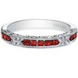 Load image into Gallery viewer, Kirk Kara &quot;Charlotte&quot; Channel Set Red Ruby Wedding Band
