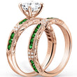 Load image into Gallery viewer, Kirk Kara &quot;Charlotte&quot; Green Tsavorite &amp; Diamond Engagement Ring
