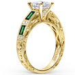 Load image into Gallery viewer, Kirk Kara &quot;Charlotte&quot; Green Tsavorite Diamond Engagement Ring
