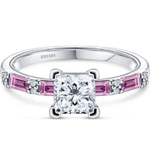 Load image into Gallery viewer, Kirk Kara &quot;Charlotte&quot; Pink Sapphire Baguette Cut Engagement Ring
