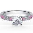 Load image into Gallery viewer, Kirk Kara White Gold &quot;Charlotte&quot; Pink Sapphire Diamond Engagement Ring Front View
