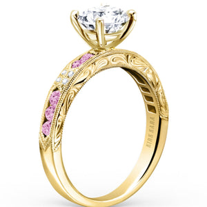 Kirk Kara "Charlotte" Pink Sapphire Diamond Engagement Ring