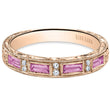 Load image into Gallery viewer, Kirk Kara &quot;Charlotte&quot; Pink Sapphire Diamond Wedding Band
