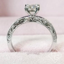 Load image into Gallery viewer, Kirk Kara Charlotte Princess Cut Purple Amethyst Diamond Engagement Ring
