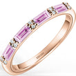 Load image into Gallery viewer, Kirk Kara &quot;Charlotte&quot; Four Pink Sapphire Baguette Cut Wedding Band

