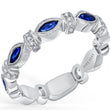 Load image into Gallery viewer, Kirk Kara &quot;Dahlia&quot; Blue Sapphire Marquise Shaped Wedding Band
