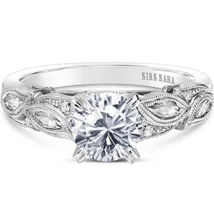 Kirk Kara "Dahlia" Diamond Marquise Cut Leaf Engagement Ring