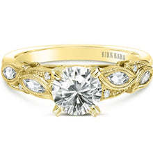 Load image into Gallery viewer, Kirk Kara &quot;Dahlia&quot; Diamond Marquise Cut Leaf Engagement Ring
