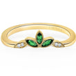 Load image into Gallery viewer, Kirk Kara &quot;Dahlia&quot; Floral Boho Green Tsavorite &amp; Diamond Wedding Band
