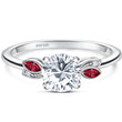 Load image into Gallery viewer, Kirk Kara &quot;Dahlia&quot; Floral Boho Red Ruby &amp; Diamond Engagement Ring
