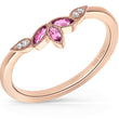 Load image into Gallery viewer, Kirk Kara &quot;Dahlia&quot; Floral Pink Sapphire Wedding Band
