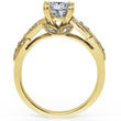 Load image into Gallery viewer, Kirk Kara Yellow Gold &quot;Dahlia&quot; Leaf Diamond Engagement Ring Side View
