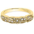 Load image into Gallery viewer, Kirk Kara Yellow Gold &quot;Dahlia&quot; Leaf Diamond Wedding Band Front View
