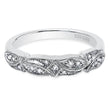 Load image into Gallery viewer, Kirk Kara White Gold&quot;Dahlia&quot;  Leaf Diamond Wedding Band Front View
