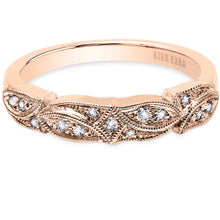 Load image into Gallery viewer, Kirk Kara Rose Gold &quot;Dahlia&quot; Leaf Diamond Wedding Band Front View
