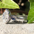 Load image into Gallery viewer, Kirk Kara &quot;Dahlia&quot; Leaf Pear Cut Blue Sapphire &amp; Diamond Engagement Ring
