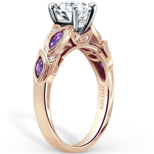 Kirk Kara Dahlia Marquise Cut Amethyst Diamond Engagement Ring