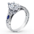 Load image into Gallery viewer, Kirk Kara &quot;Dahlia&quot; Marquise Cut Blue Sapphire Engagement Ring
