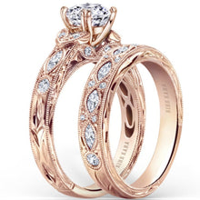 Load image into Gallery viewer, Kirk Kara Rose Gold &quot;Dahlia&quot; Marquise Cut Diamond Engagement Ring Set
