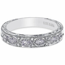 Load image into Gallery viewer, Kirk Kara White Gold &quot;Dahlia&quot; Marquise Cut Diamond Wedding Band Front View
