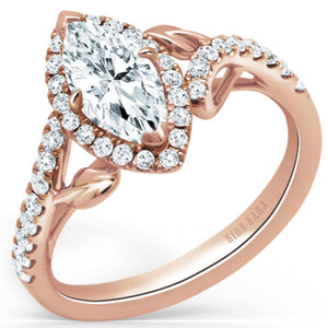 Kirk Kara "Dahlia" Marquise Cut Halo Diamond Engagement Ring
