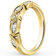 Load image into Gallery viewer, Kirk Kara Yellow Gold &quot;Dahlia&quot; Marquise Cut Leaf Diamond Wedding Band Angled Side Viewg Band
