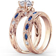 Load image into Gallery viewer, Kirk Kara Dahlia Marquise Shaped Blue Sapphire Diamond Engagement Ring
