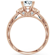 Load image into Gallery viewer, Kirk Kara Rose Gold &quot;Dahlia&quot; Marquise Side Stone Diamond Engagement Ring Side View
