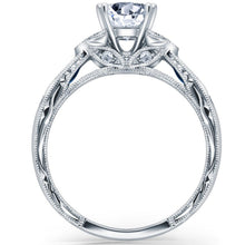 Load image into Gallery viewer, Kirk Kara White Gold &quot;Dahlia&quot; Marquise Side Stone Diamond Engagement Ring Side View
